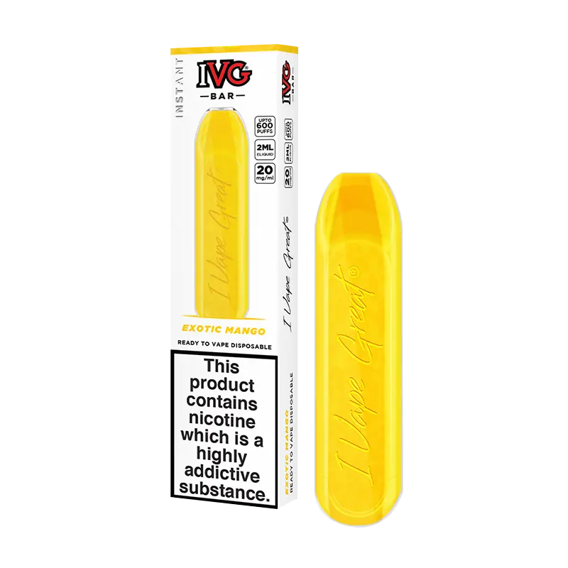 Product Variant Image Of Exotic Mango IVG Bar Disposable Vape Device Product Variant Image Of Exotic Mango IVG Bar Disposable Vape Device
