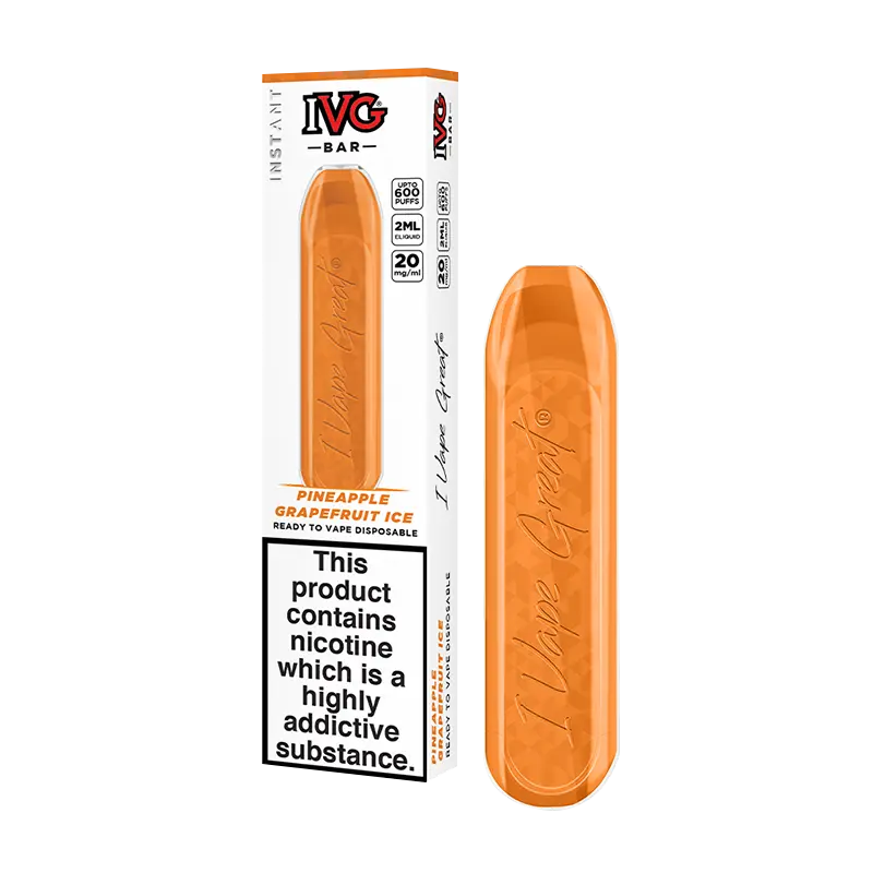 Product Variant Image Of Pineapple GrapeFruit Ice IVG Bar Disposable Vape Device Product Variant Image Of Pineapple GrapeFruit Ice IVG Bar Disposable Vape Device