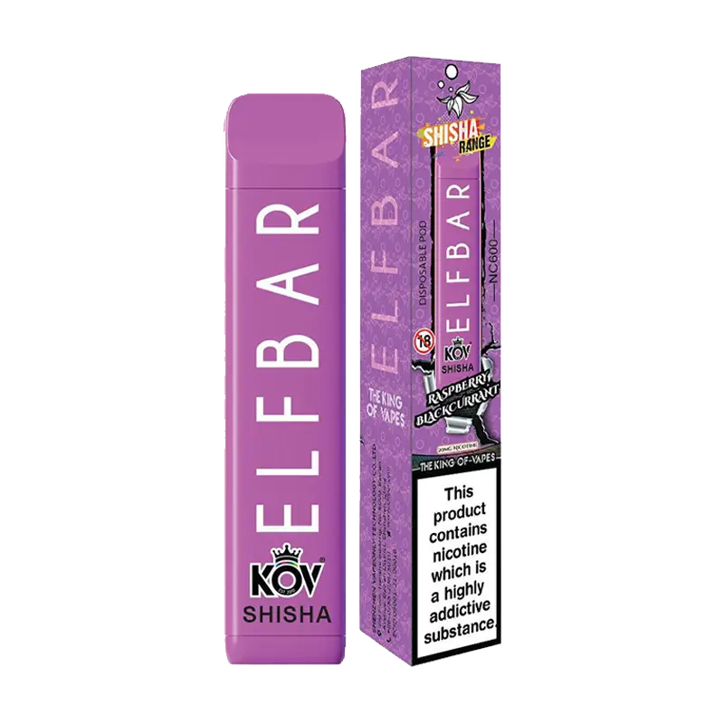 Product Variant Image Of Raspberry Blackcurrant NC 600 Shisha Disposable Vape Device by Elf Bar Product Variant Image Of Raspberry Blackcurrant NC 600 Shisha Disposable Vape Device by Elf Bar