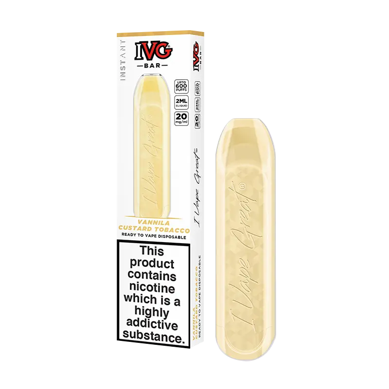 Product Variant Image Of Vanilla Custard Tobacco IVG Bar Disposable Vape Device Product Variant Image Of Vanilla Custard Tobacco IVG Bar Disposable Vape Device
