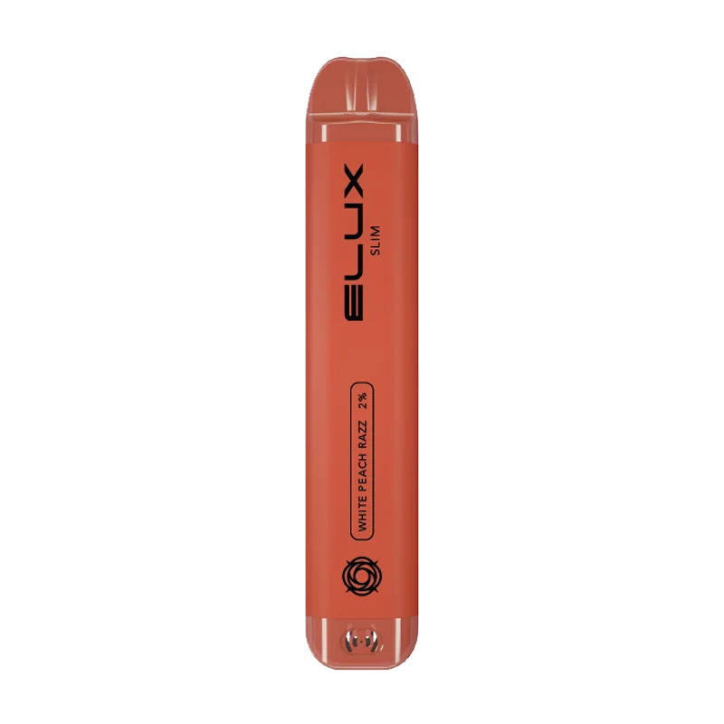 Product Variant Image Of White Peach Razz Slim Disposable Vape by Elux Product Variant Image Of White Peach Razz Slim Disposable Vape by Elux