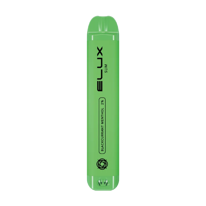 Product Image Of Blackcurrant Menthol Slim Disposable Vape by Elux Product Image Of Blackcurrant Menthol Slim Disposable Vape by Elux